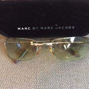 Marc by Marc Jacobs Small Silver/Green Sunglasses